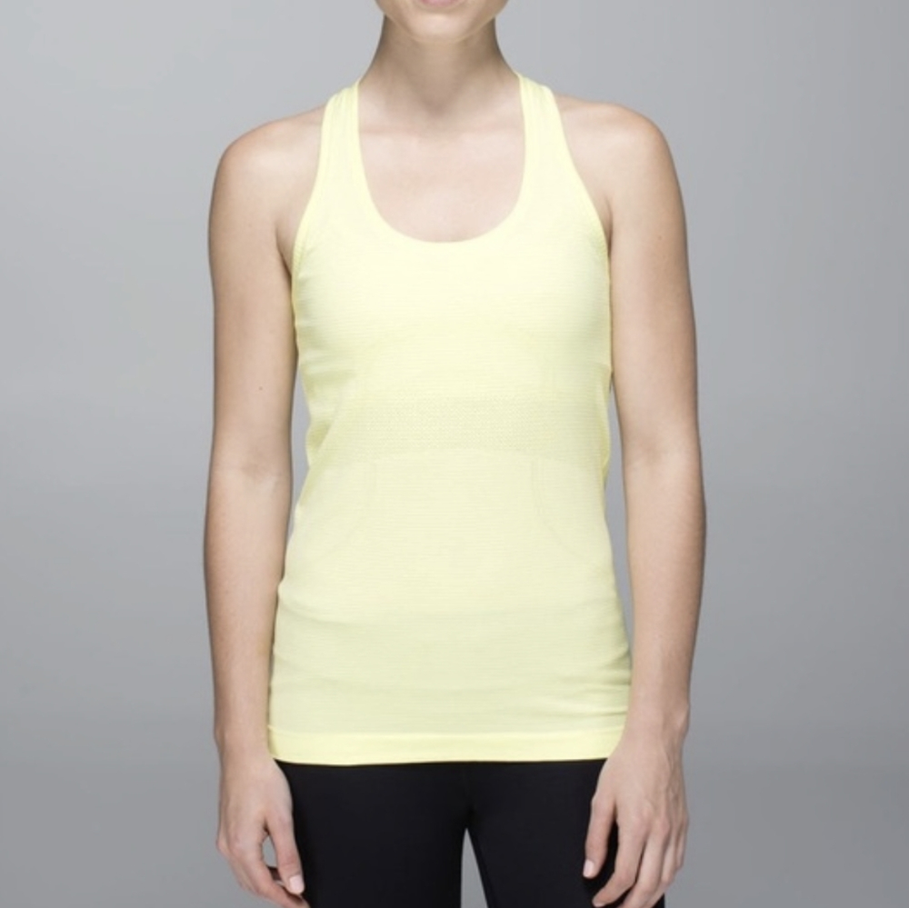 Lululemon Swiftly Tech Racerback Tank Top yellow size 6